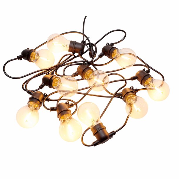 Sirius Tobias forlængersæt - lyskæde med 10 klare LED-pærer i varm hvid #69510